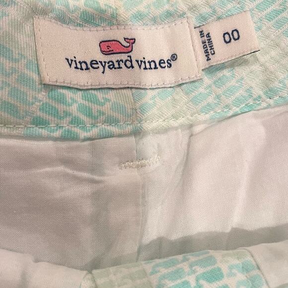 Vineyard Vines Women's Cotton Jacquard Gingham Whale Dayboat Shorts sz 00 - Picture 5 of 7